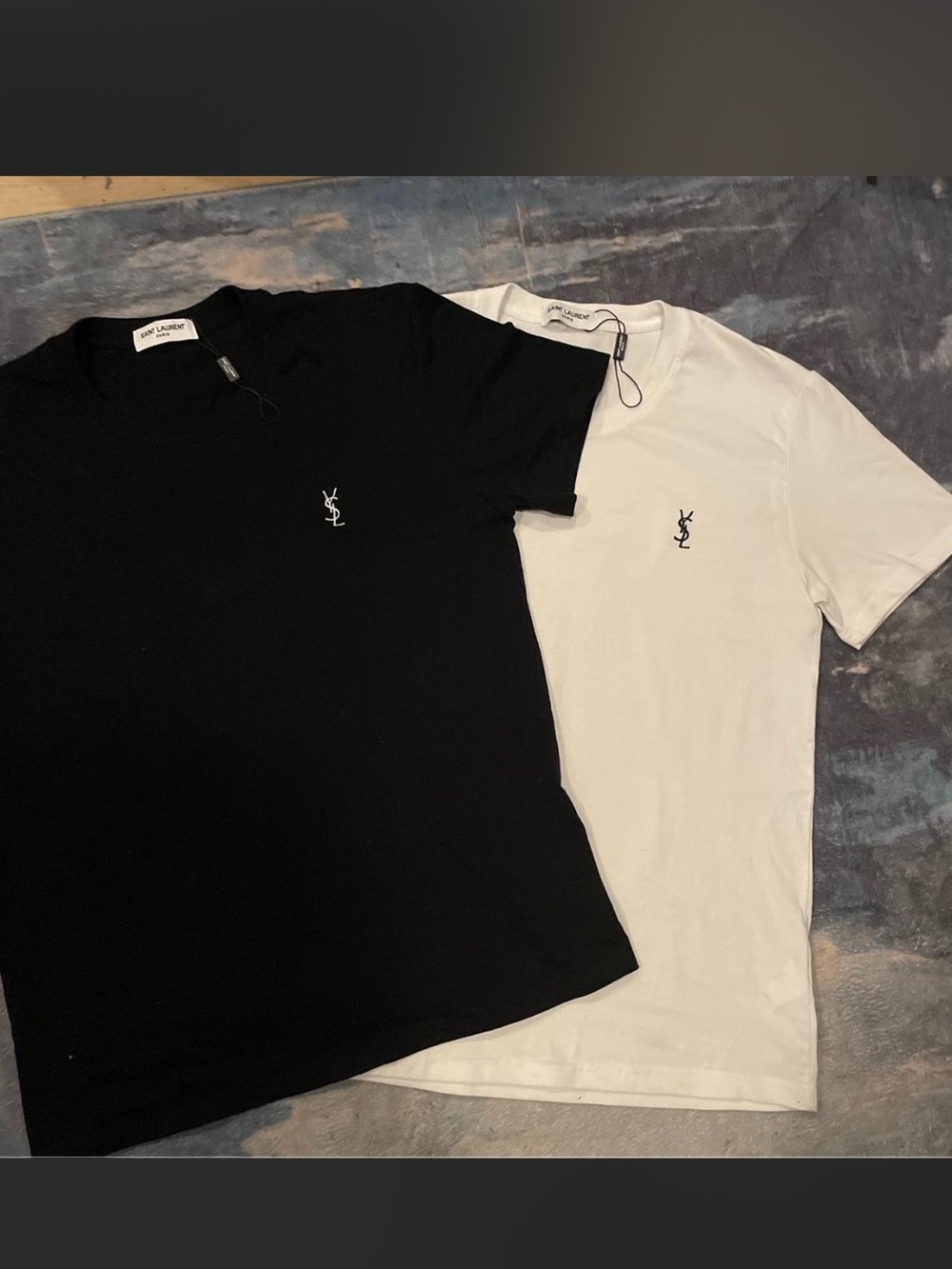 Yves Saint Laurent (YSL) Men’s Black & White T-Shirts, can sell separate!